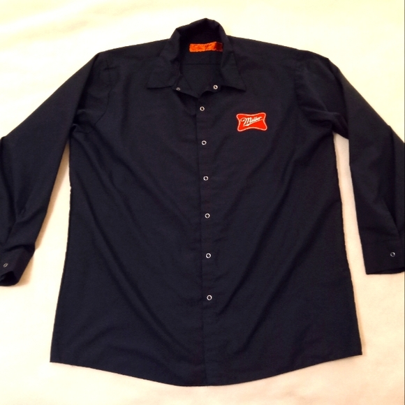 Red Cap Other - Miller Brewing Company employee issue long sleeve work shirt